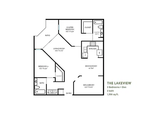 Floor plan Lakeview with Den South
