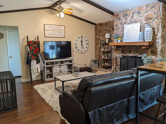 Living room and fire place