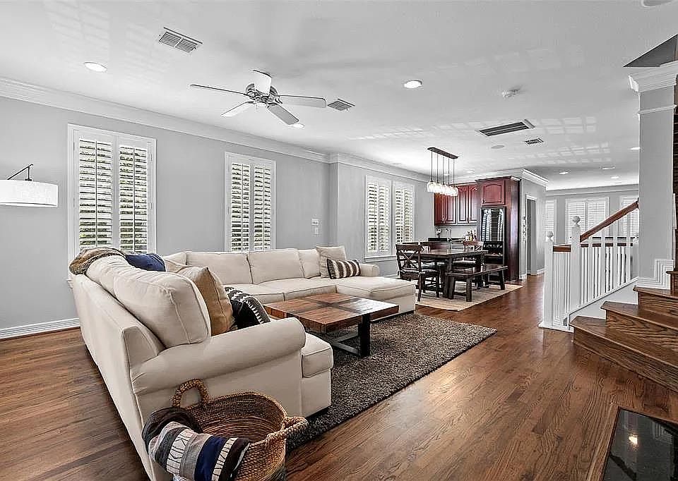 Open concept living room. Balcony and Grill off the living room