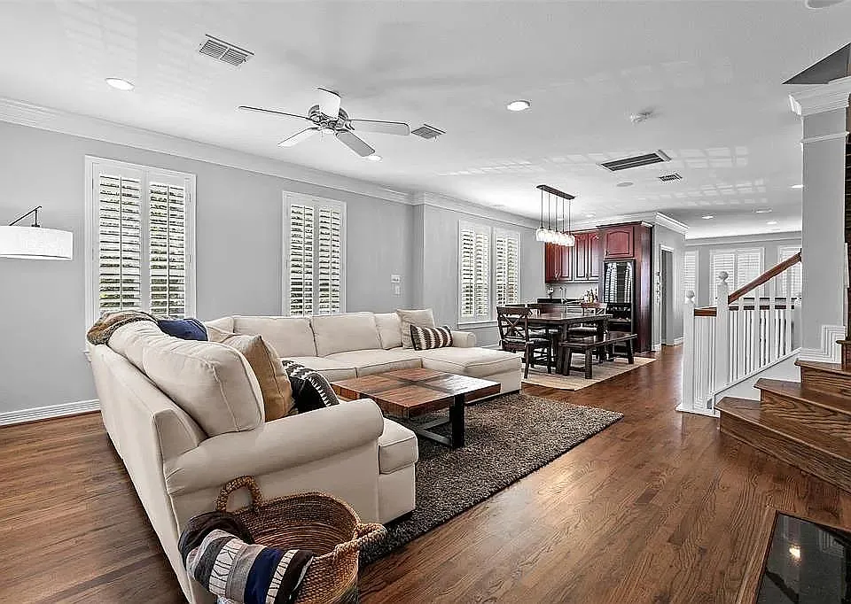 Open concept living room. Balcony and Grill off the living room
