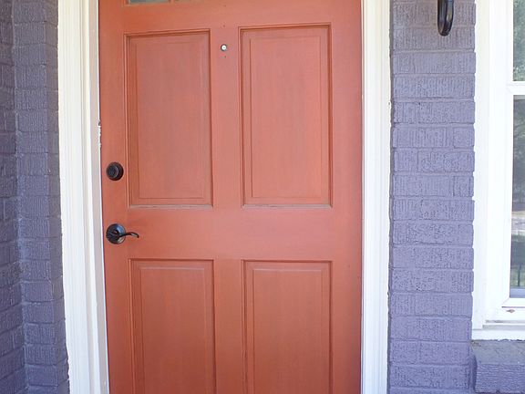 Front Door with double deadbolt lock.