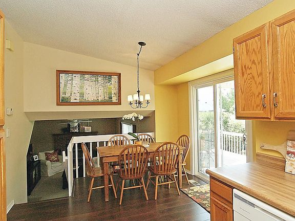 Kitchen looking down to family room