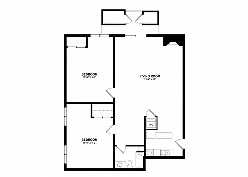 Floor plan 2x1 XL W and D