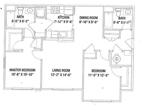 Floor plan Two Bedroom