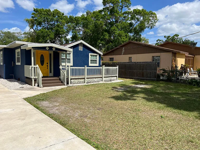 Front of House with new Driveway