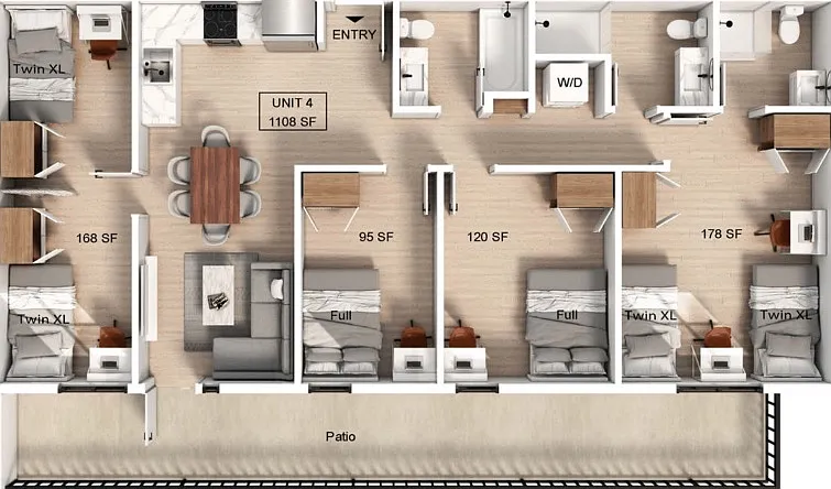 4 Bedroom | 2 Bathroom Apartment 4 Bedroom | 2 Bathroom Apartment