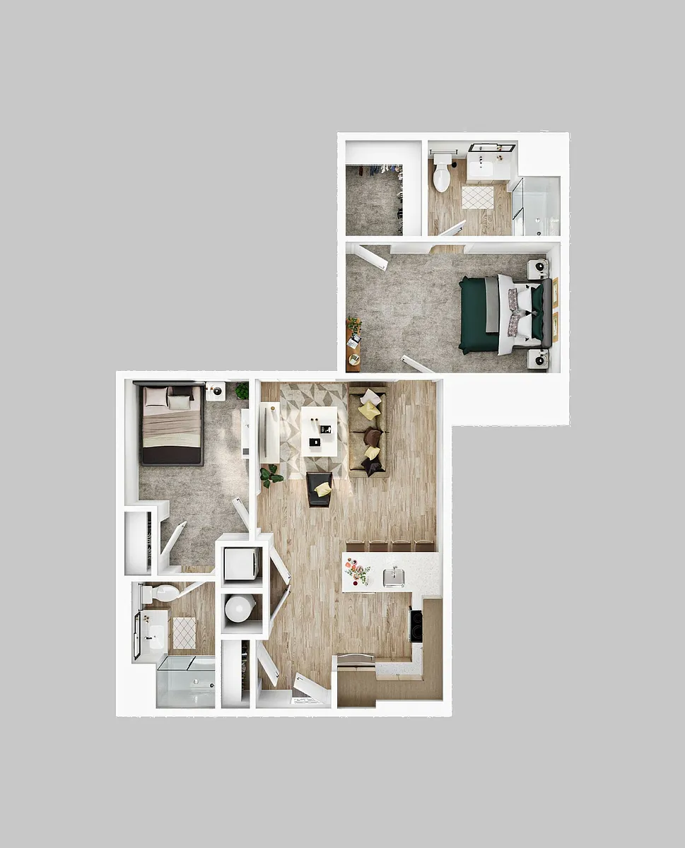 Floor plan 2BR/2BA - B4