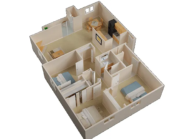 Floor plan Fairmont Renovated Short Term Lease
