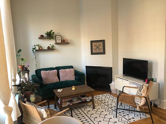 Notice the functional fireplace in the living space
