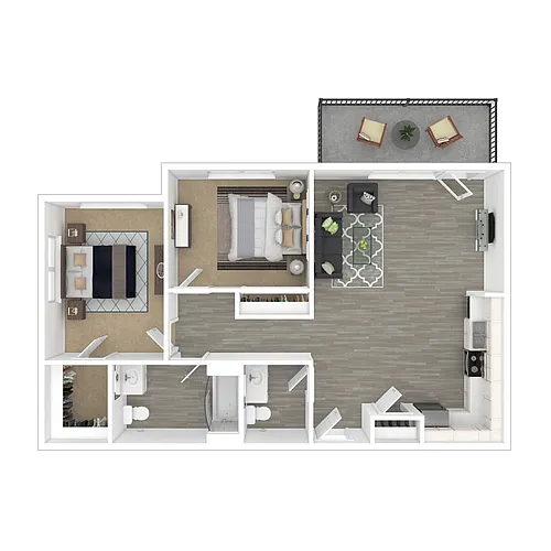 Floor plan Two Bedroom