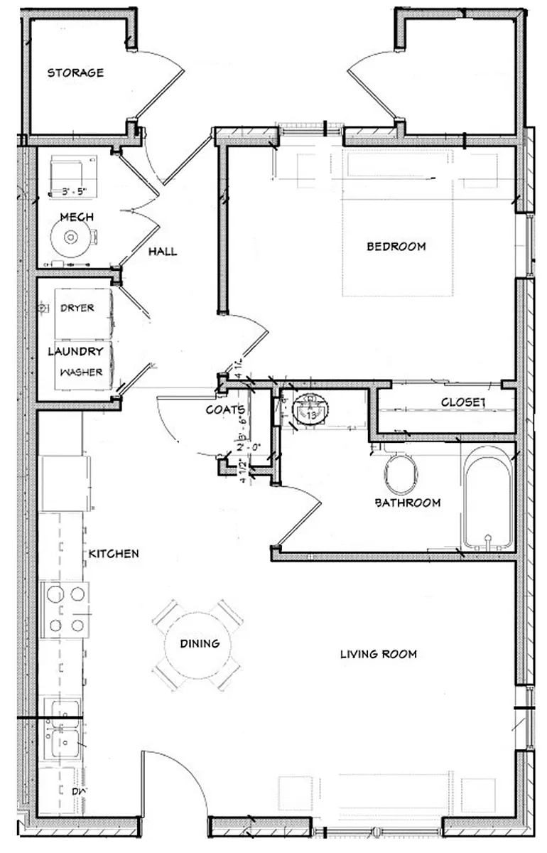 Floor plan 1X1