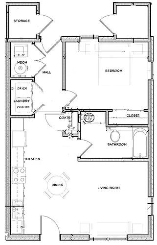Floor plan 1X1