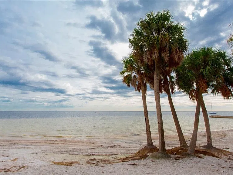 Beach on Tampa Bay across the street from condo