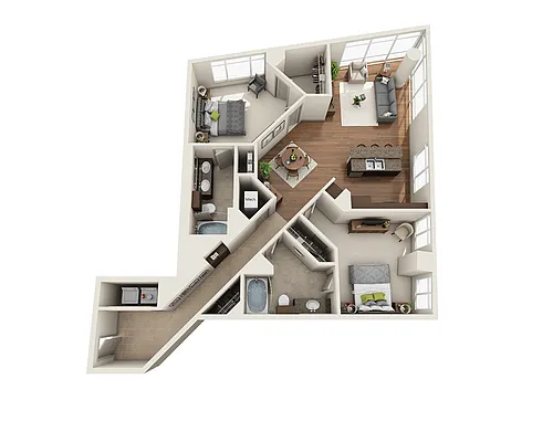 Floor plan Plan O (B2A)