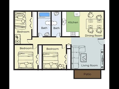 Floor plan Three Bedroom