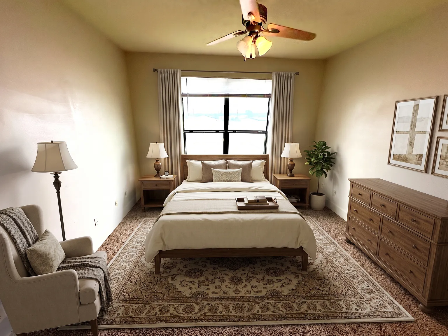 Relax in your master bedroom equipped with walk in closet and large bathroom