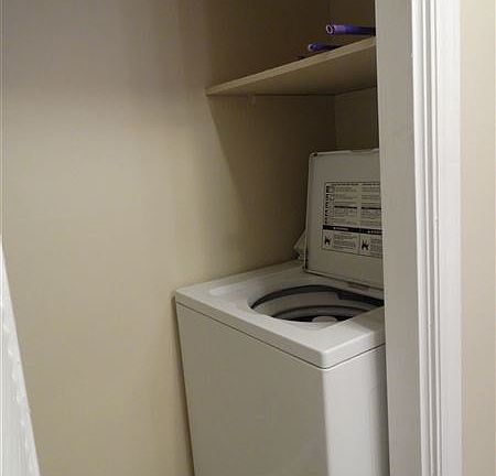 Washer in laundry closet