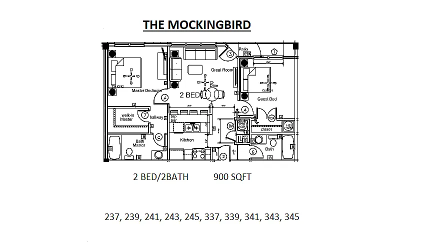 Floor plan The Mockingbird