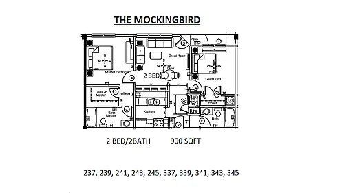 Floor plan The Mockingbird