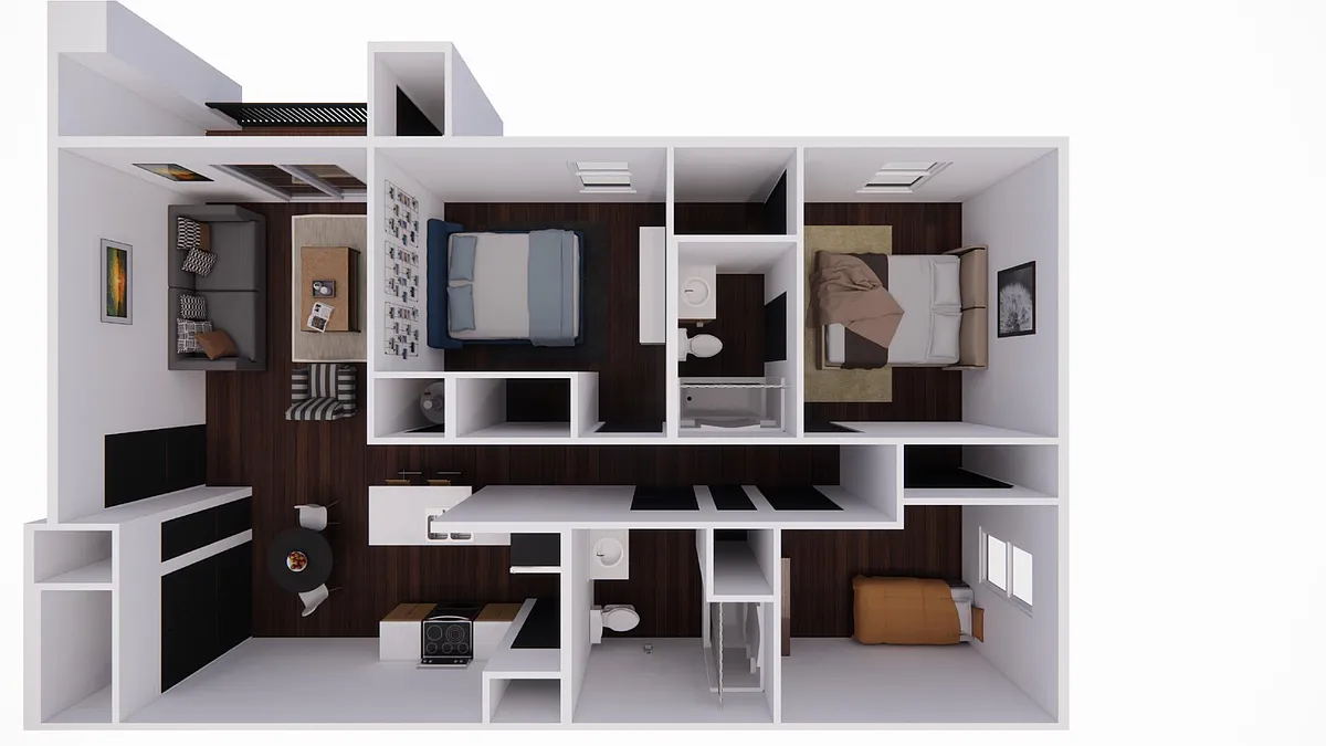 Floor plan The Bend - 3 Bedroom