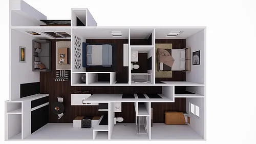 Floor plan The Bend - 3 Bedroom