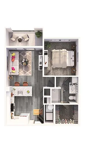 Floor plan The Yucca - Apartment Home