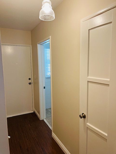 Hallway to bathroom and back door