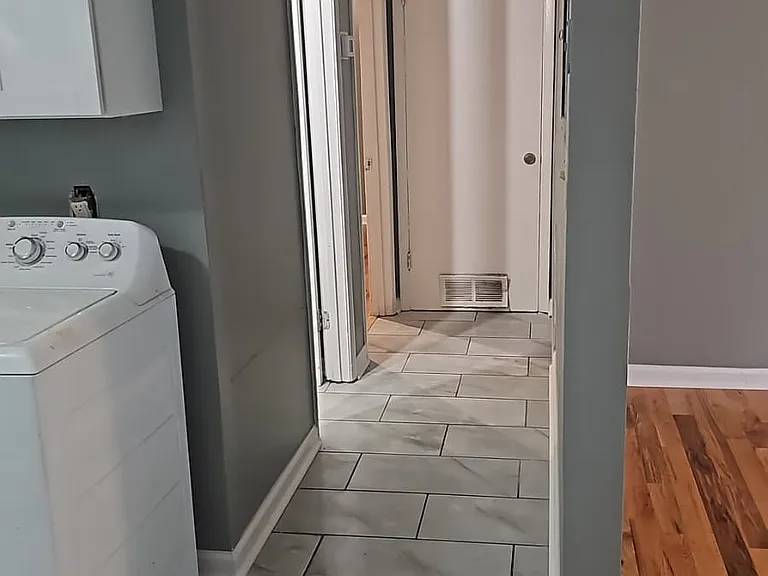 Brand new tiles in the hallway