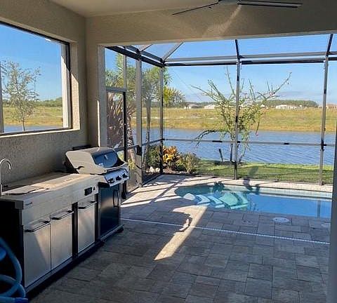 Grill and prep area