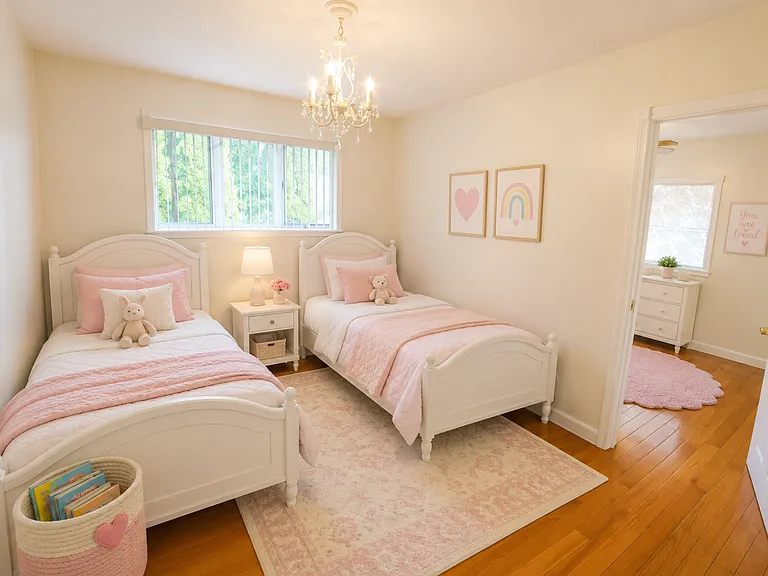 Flexible tandem bedroom layout with an adjoining bonus room