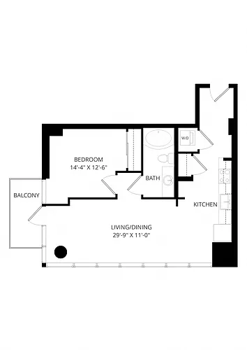 Floor plan 1X1 B8