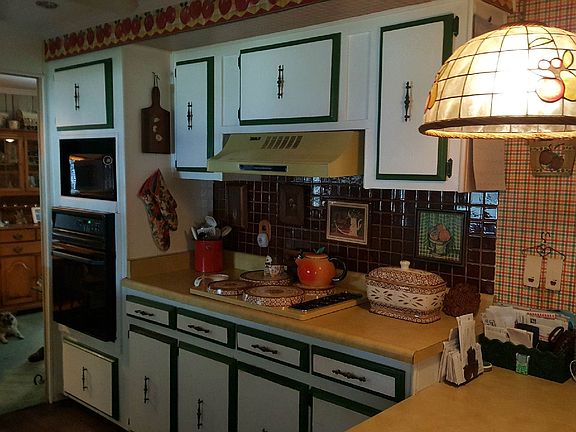 Kitchen with wall oven