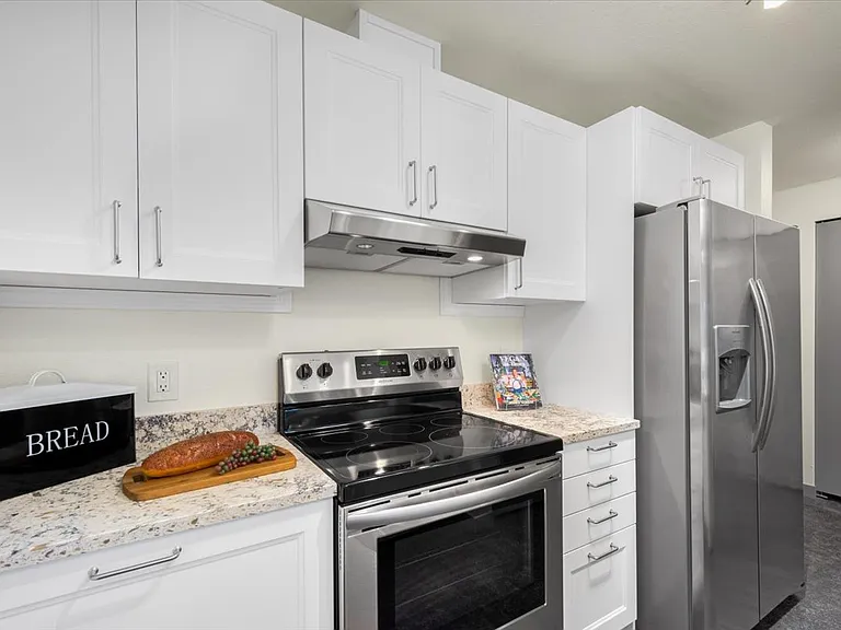 Stainless steel appliances.