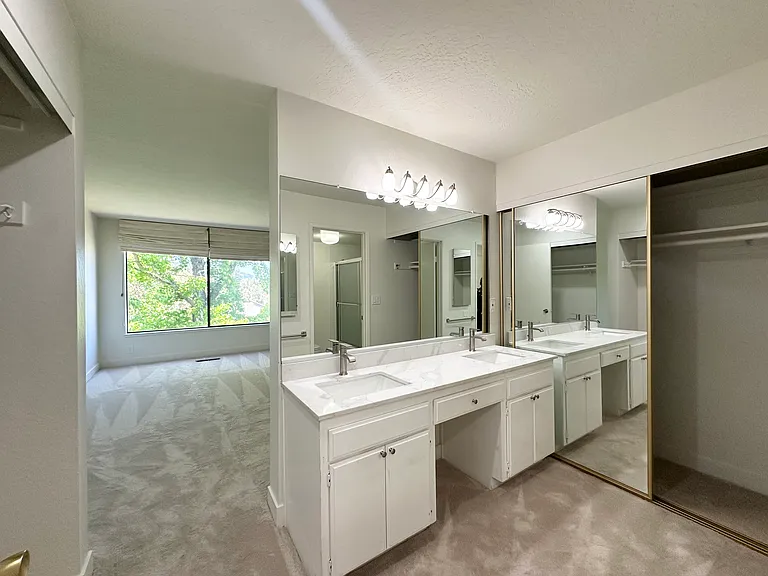 Ensuite Bathroom + Closets for Primary Bedroom with new vanity area