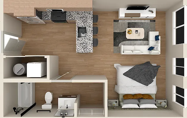 The Patent 0A - Studio Floorplan The Patent 0A - Studio Floorplan