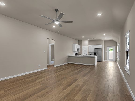View of the living area towards the kitchen.