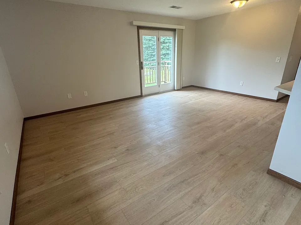 View from walking in front door of living room