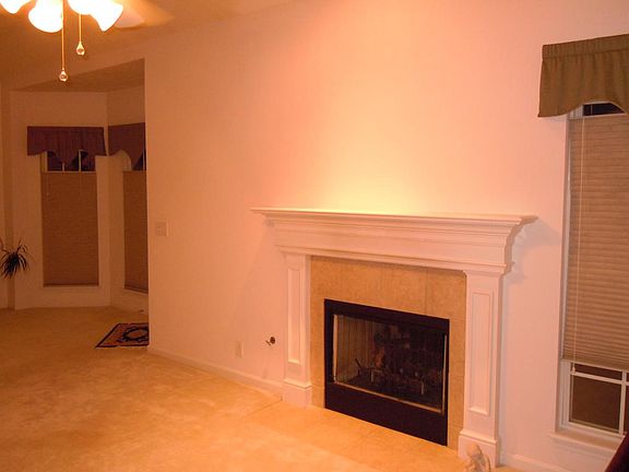great room with gas fireplace
