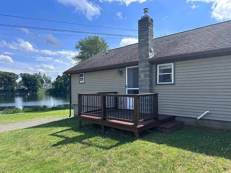 Back door, deck and water view