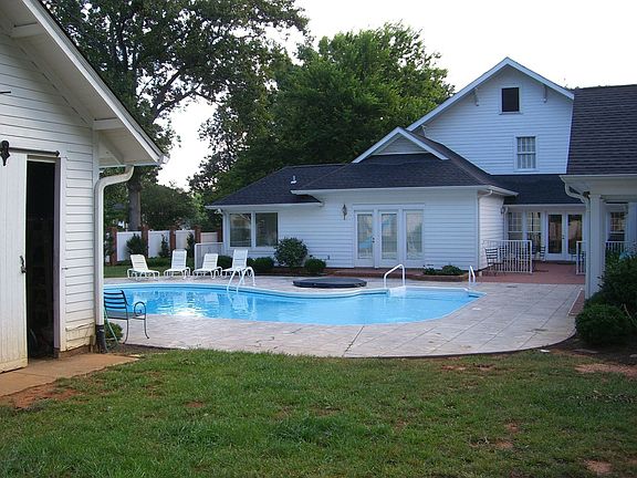 Backyard with heated pool