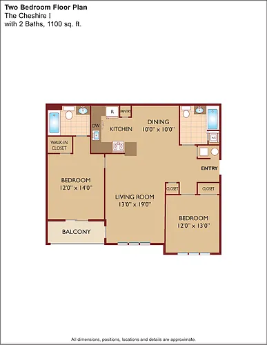Floor plan $1.92/sq.ft. - The Cheshire I