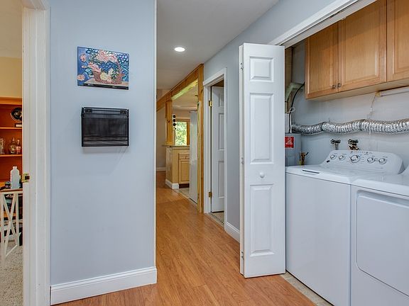 First floor hallway and laundry closet