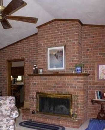 BRICK FIREPLACE