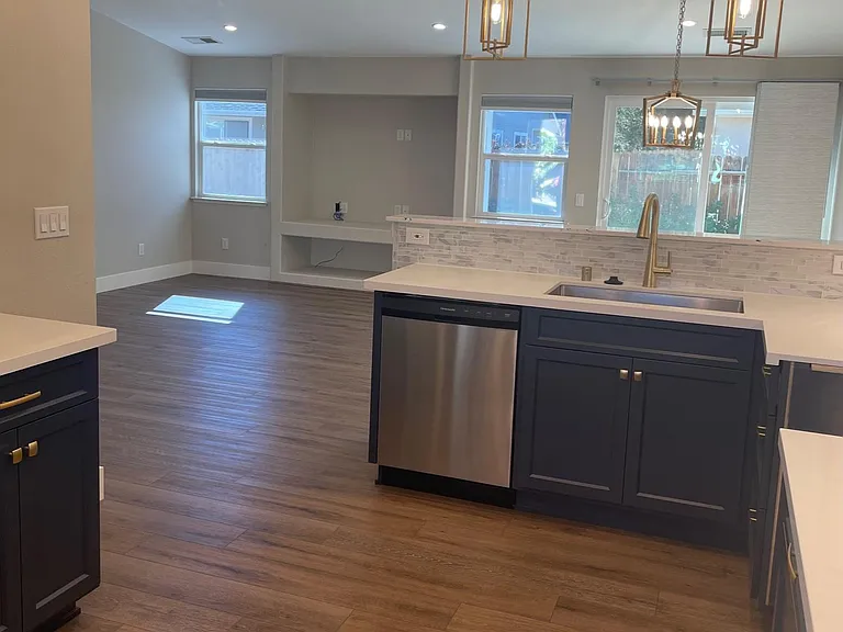 Looking towards living room from kitchen
