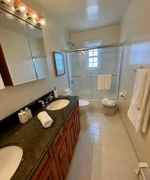 Frameless Showers. Some with Granite Double Vanity