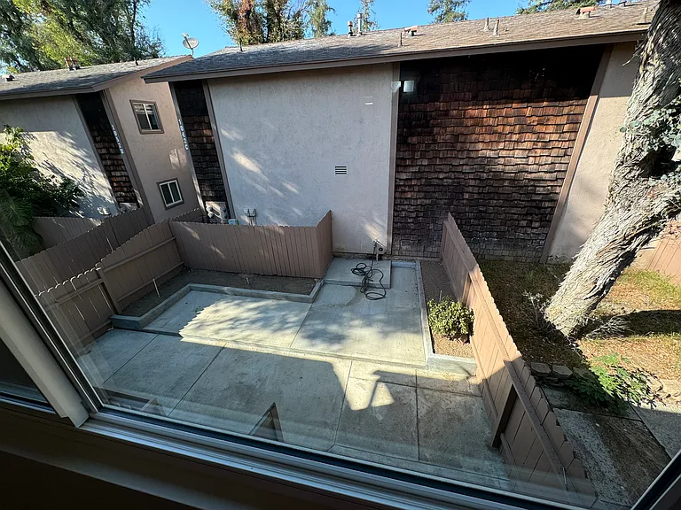 View from your bedroom window of your backyard