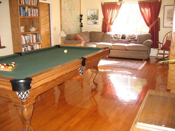 Expanded living room with real Maple hardwood