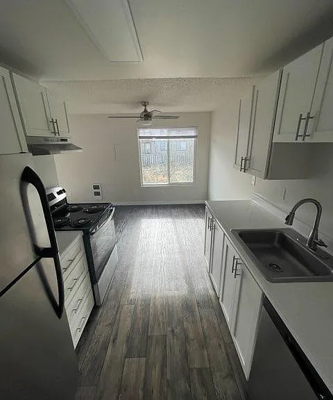 Two-Bedroom 765 square feet Kitchen and Dining