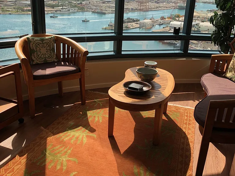 sun room -- off the living room (enclosed lanai)