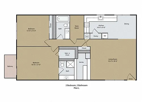 Floor plan L Plan